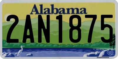 AL license plate 2AN1875