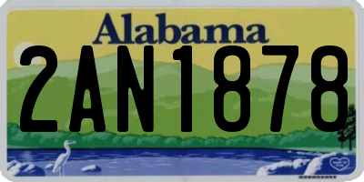AL license plate 2AN1878