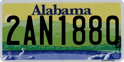AL license plate 2AN1880