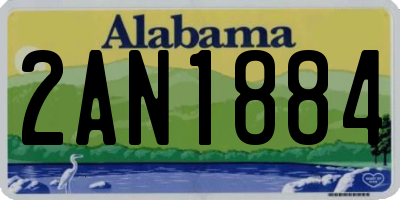 AL license plate 2AN1884