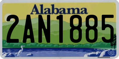 AL license plate 2AN1885