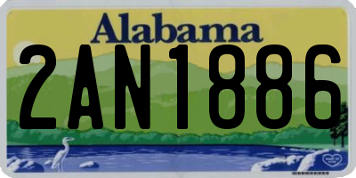 AL license plate 2AN1886