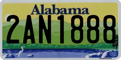 AL license plate 2AN1888