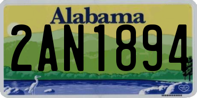 AL license plate 2AN1894