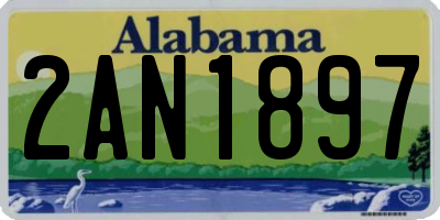 AL license plate 2AN1897