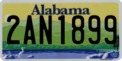 AL license plate 2AN1899
