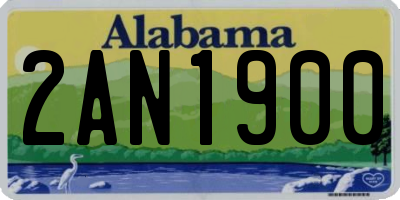 AL license plate 2AN1900