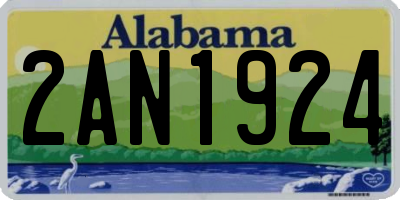 AL license plate 2AN1924