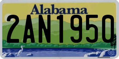 AL license plate 2AN1950