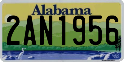 AL license plate 2AN1956