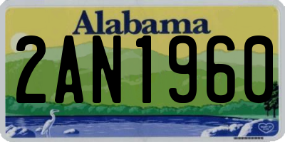 AL license plate 2AN1960