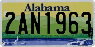 AL license plate 2AN1963