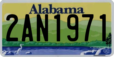 AL license plate 2AN1971