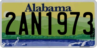 AL license plate 2AN1973