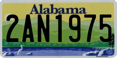AL license plate 2AN1975