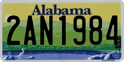 AL license plate 2AN1984