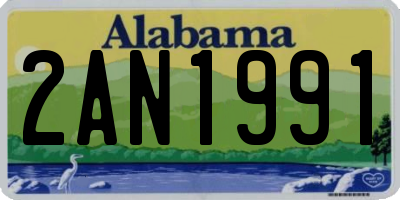 AL license plate 2AN1991