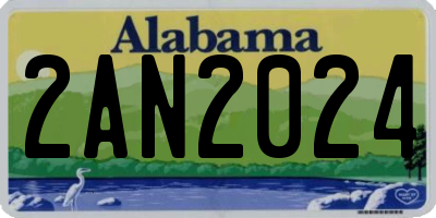 AL license plate 2AN2024