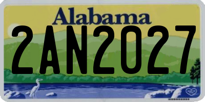 AL license plate 2AN2027