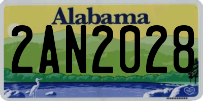 AL license plate 2AN2028
