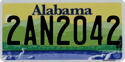 AL license plate 2AN2042