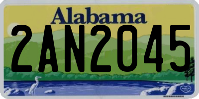 AL license plate 2AN2045