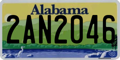 AL license plate 2AN2046