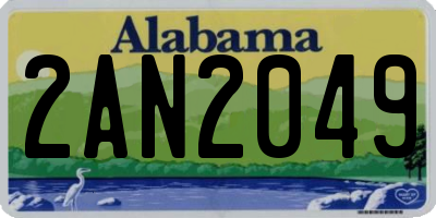 AL license plate 2AN2049