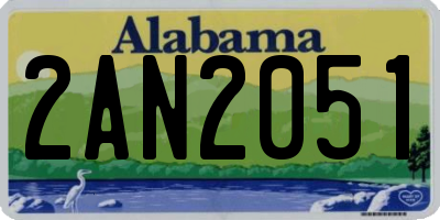 AL license plate 2AN2051