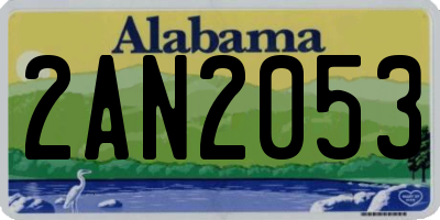 AL license plate 2AN2053