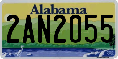 AL license plate 2AN2055
