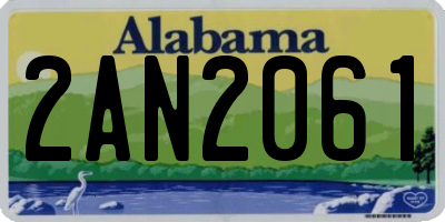 AL license plate 2AN2061