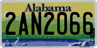 AL license plate 2AN2066