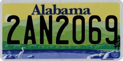 AL license plate 2AN2069