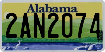 AL license plate 2AN2074