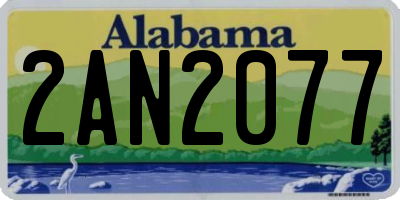 AL license plate 2AN2077