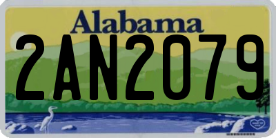 AL license plate 2AN2079