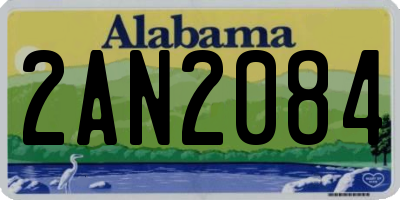 AL license plate 2AN2084