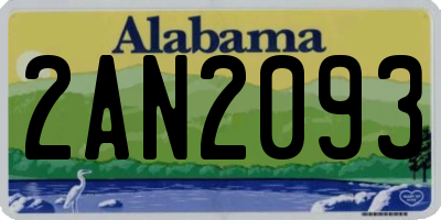 AL license plate 2AN2093