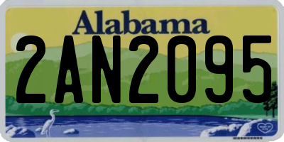 AL license plate 2AN2095