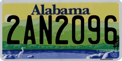 AL license plate 2AN2096