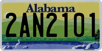 AL license plate 2AN2101
