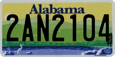 AL license plate 2AN2104