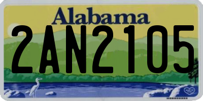 AL license plate 2AN2105