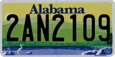 AL license plate 2AN2109