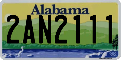 AL license plate 2AN2111