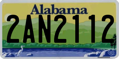 AL license plate 2AN2112