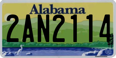 AL license plate 2AN2114