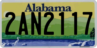 AL license plate 2AN2117
