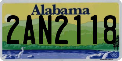 AL license plate 2AN2118